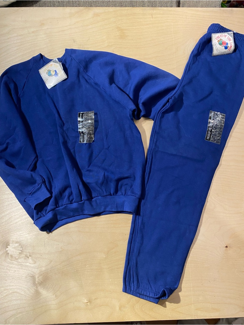 Fruit of the Loom Royal Blue Sweatpants & Top Set Large (SX)